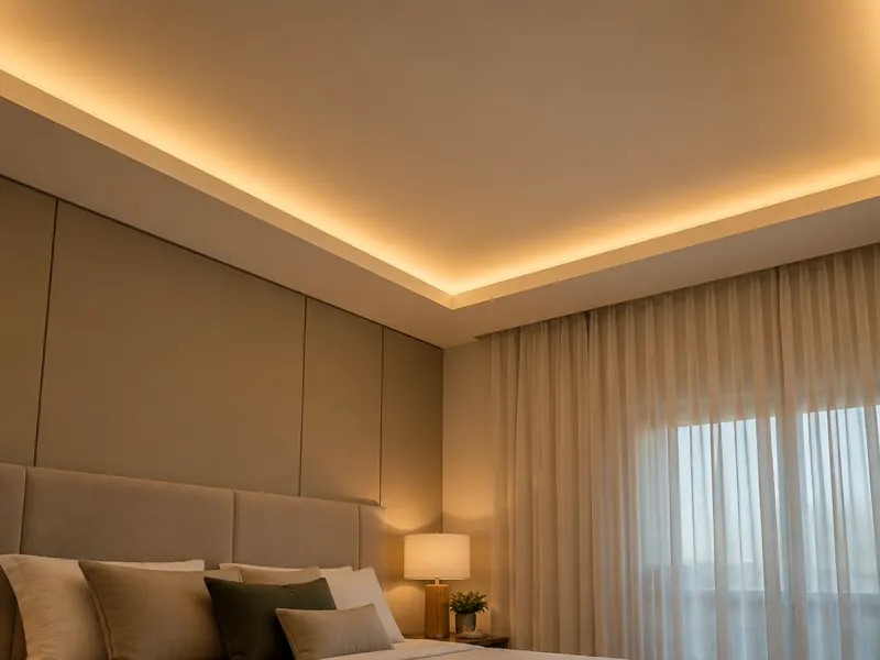 Sanca de gesso com iluminação indireta